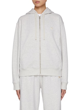 Main View - Click To Enlarge - MAISON KITSUNÉ - Baby Fox Patch Zip Up Cotton Hoodie