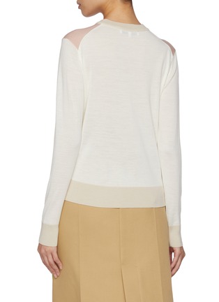 Back View - Click To Enlarge - MAISON KITSUNÉ - Baby Fox Colour Block Wool Sweater