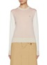 Main View - Click To Enlarge - MAISON KITSUNÉ - Baby Fox Colour Block Wool Sweater