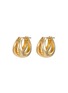 Main View - Click To Enlarge - SSIL - Gold Plated Brass Twist Bold Earrings