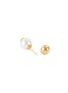 Detail View - Click To Enlarge - SSIL - Gold Plated Brass Logo Pearl Earrings