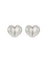 Main View - Click To Enlarge - SSIL - Rhodium Plated Brass Volume Heart Earrings