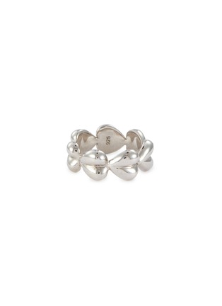 Main View - Click To Enlarge - SSIL - Rhodium Plated Brass Heart Band Ring