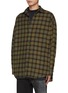 Detail View - Click To Enlarge - BALENCIAGA - Chequered Flannel Layered Distressed Cotton T-Shirt