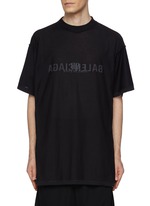 【関税・送料込み】BALENCIAGA T-SHIRTS BLACK COTTON T-SHIRT BALENCIAGA | Logo Cotton T-Shirt | Men | Lane Crawford