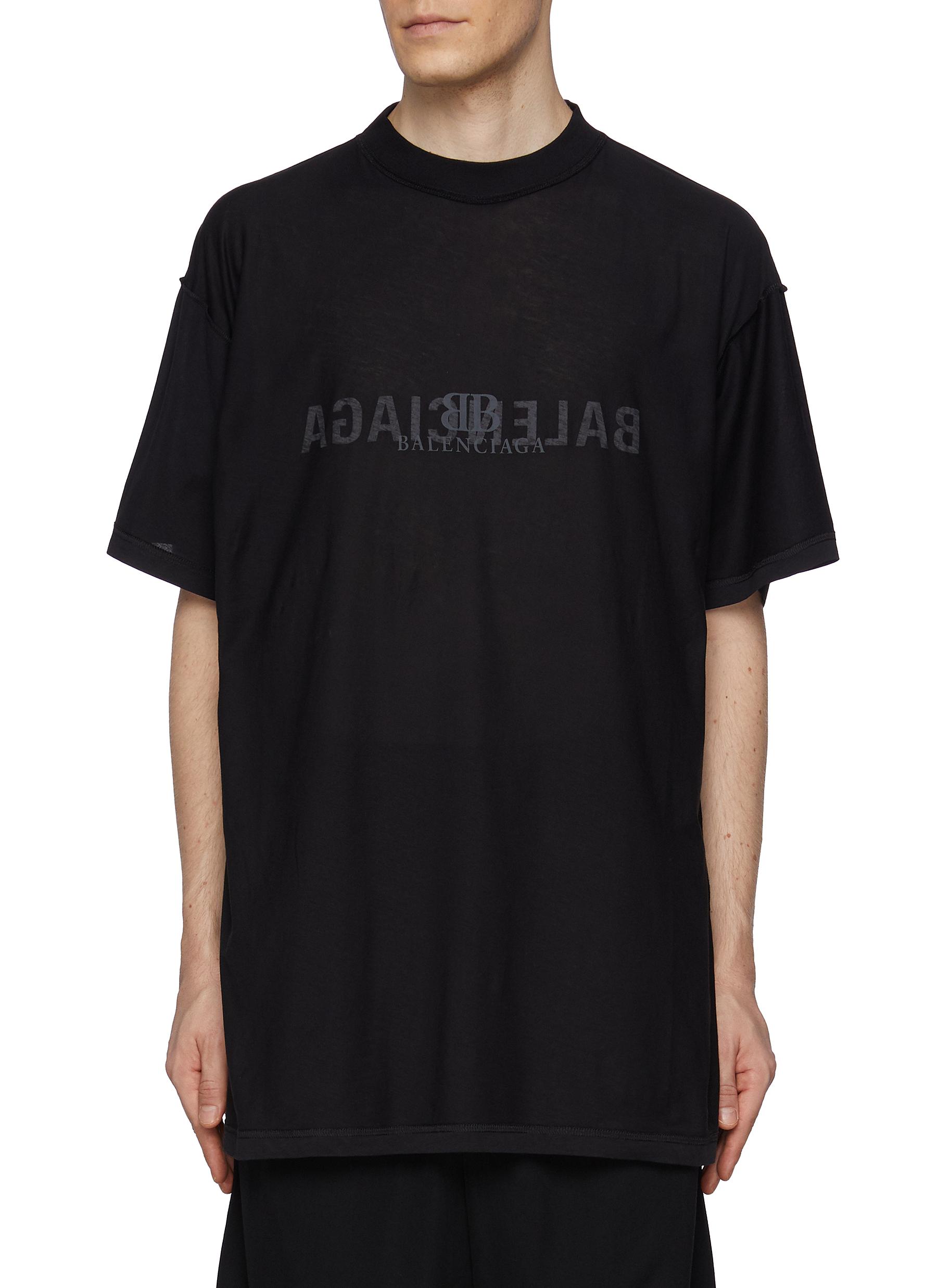 Balenciaga small logo t shirt best sale