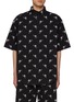 Main View - Click To Enlarge - BALENCIAGA - Monogram Buttoned Down Cotton Shirt