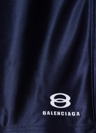  - BALENCIAGA - Logo Cotton Basketball Shorts