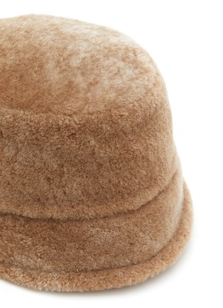 Detail View - Click To Enlarge - LOEWE - Shearling Bucket Hat