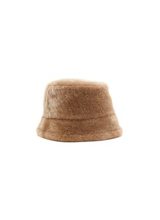 Figure View - Click To Enlarge - LOEWE - Shearling Bucket Hat