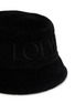 Detail View - Click To Enlarge - LOEWE - Raised-Embroidered Logo Shearling Bucket Hat