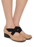 Figure View - Click To Enlarge - UMA WANG - 45 Crisscross Elastic Band Leather Pumps