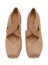 Detail View - Click To Enlarge - UMA WANG - 45 Crisscross Elastic Band Leather Pumps