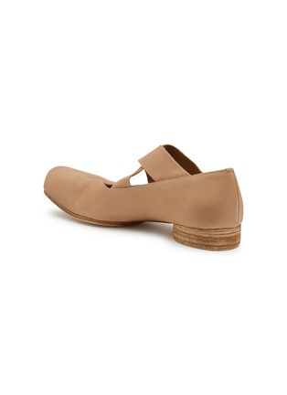  - UMA WANG - Crisscross Elastic Band Leather Ballerina Flats