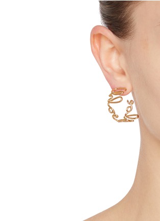 Figure View - Click To Enlarge - CHLOÉ - Iconic Hoop Laiton Earrings