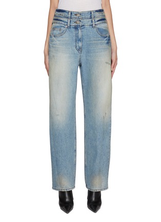 Main View - Click To Enlarge - JUUN.J - Double Waisted Denim Pants