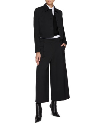 Figure View - Click To Enlarge - JUUN.J - Detachable Collar Cropped Jacket