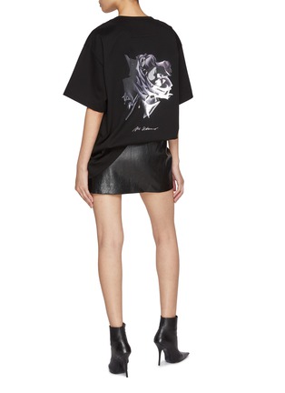 Figure View - Click To Enlarge - JUUN.J - Oversized Printed Cotton T-Shirt