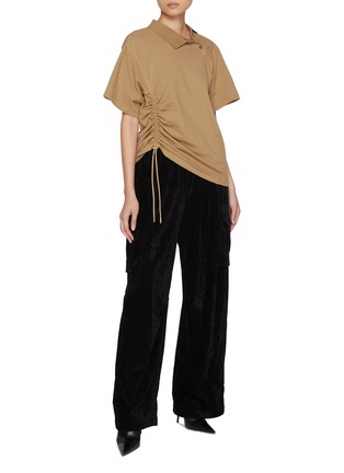 Figure View - Click To Enlarge - JUUN.J - Velvet Cargo Pants