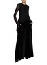 Figure View - Click To Enlarge - JUUN.J - Pleated Wide Leg Velvet Pants