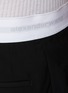  - ALEXANDERWANG - High Waist Logo Elastic Pleated Shorts