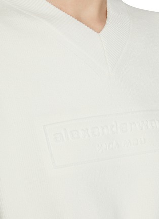  - ALEXANDERWANG - Embossed Logo Cropped Sweater