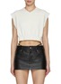 Main View - Click To Enlarge - ALEXANDERWANG - Embossed Logo Cropped Sweater