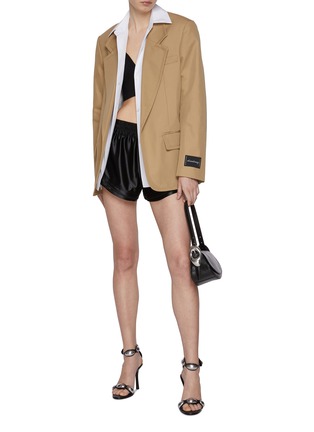 Figure View - Click To Enlarge - ALEXANDERWANG - Pre-styled Oversized Blazer With Poplin Dickie