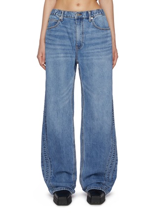 Main View - Click To Enlarge - ALEXANDERWANG - Embossed Logo Jogger Jeans