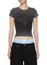 Main View - Click To Enlarge - ALEXANDERWANG - Hotfix Cursive Logo Cotton Tee