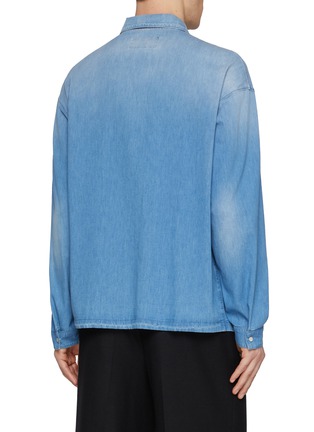 Back View - Click To Enlarge - PRADA - Gradient Wash Pocket Denim Shirt