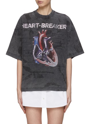 Main View - Click To Enlarge - ALEXANDERWANG - Heartbreaker Print Cotton Tee