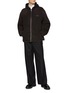 Figure View - Click To Enlarge - PRADA - Overdyed Hooded Denim Jacket