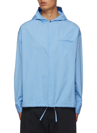 Main View - Click To Enlarge - PRADA - Hooded Cotton Overshirt