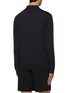 Back View - Click To Enlarge - PRADA - Zip Neck Wool Polo Shirt