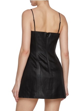 Back View - Click To Enlarge - ALEXANDERWANG - Square Neckline Internal Shorts Mini Dress