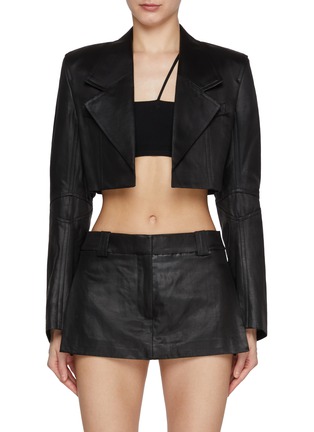 Main View - Click To Enlarge - ALEXANDERWANG - Cropped Linen Blazer