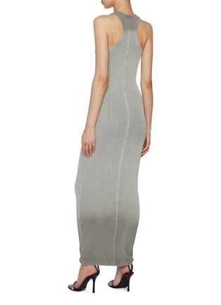 Back View - Click To Enlarge - T BY ALEXANDER WANG - Distressed Edge Logo Maxi Dress