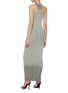 Back View - Click To Enlarge - T BY ALEXANDER WANG - Distressed Edge Logo Maxi Dress