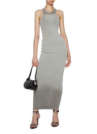 T BY ALEXANDER WANG | Distressed Edge Logo Maxi Dress