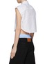 Back View - Click To Enlarge - T BY ALEXANDER WANG - Cropped Sleeveless Cotton Shirt