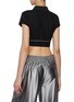 Back View - Click To Enlarge - T BY ALEXANDER WANG - Cheerleader Cropped Polo Shirt