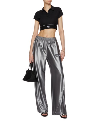 Figure View - Click To Enlarge - T BY ALEXANDER WANG - Cheerleader Cropped Polo Shirt