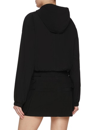 Back View - Click To Enlarge - T BY ALEXANDER WANG - Cropped Zip Up Jacket