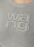  - T BY ALEXANDER WANG - Long Sleeve Distressed Edge Logo Cropped T-Shirt