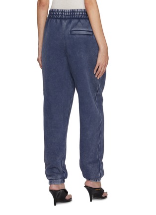 Back View - Click To Enlarge - T BY ALEXANDER WANG - Essential Puff Logo Cotton Blend Terry Sweatpants