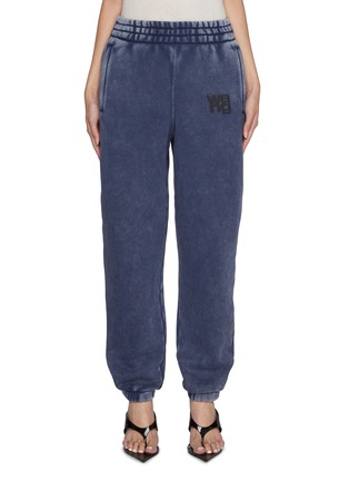 Main View - Click To Enlarge - T BY ALEXANDER WANG - Essential Puff Logo Cotton Blend Terry Sweatpants