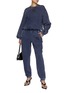 Figure View - Click To Enlarge - T BY ALEXANDER WANG - Essential Puff Logo Cotton Blend Terry Sweatpants