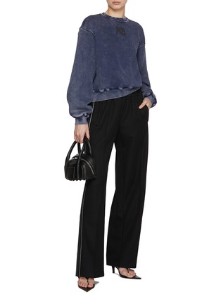 Figure View - Click To Enlarge - T BY ALEXANDER WANG - Essential Puff Logo Terry Sweatshirt