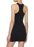 Back View - Click To Enlarge - T BY ALEXANDER WANG - Distressed Edge Logo Mini Dress